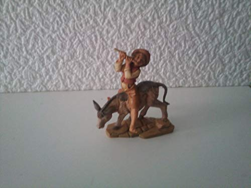 Fontanini Krippenfiguren 12 cm Junge auf Esel