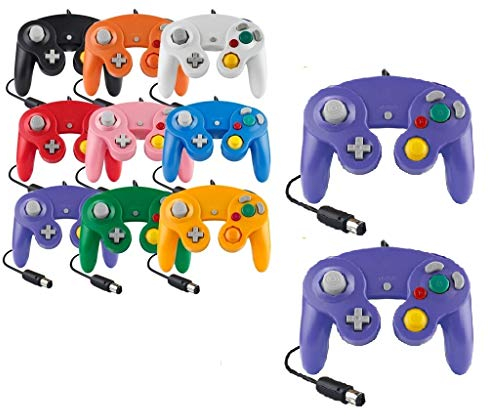 Controller Für Game Cube Weiß und Switch kabelgebunden Gamepad Joypad (Lila)