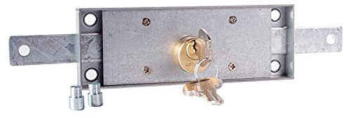 ATTAS Schloss für Rolltore, Rollläden und Kipptore, Sicherheitsschloss, Silber, Metall, Türschloss, Schloss, 2076251031