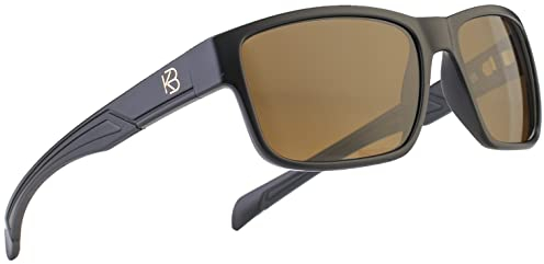 BUNVICK Gafas de Sol Genuinas de Vidrio Polarizadas de Alta Definición Hombres y Mujeres, Diseño Italiano, Anti-reflejo UV400 Lentes de Vidrio Verdadero Corning (6201 Milan Brown)