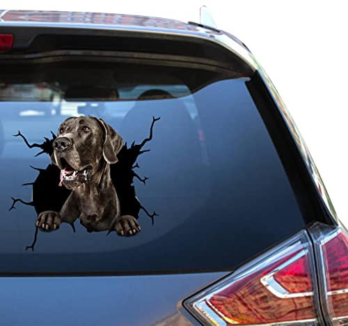 Auto-Aufkleber mit Dogge, Motiv: Deutsche Dogge, transparentes Rennspielzeug für Herren, Auto-Aufkleber
