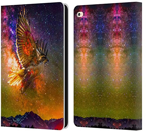 Head Case Designs Licenciado Oficialmente Dave Loblaw Halcón Nocturno Animales Carcasa de Cuero Tipo Libro Compatible con Apple iPad Air 2 (2014)