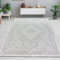 CARPETIA Orientteppich Flur Läufer (schmaler Gang) mit Verzierungen • Hoch-Tief-Effekt • glänzend Silber grau-beige, 80 x 300 cm