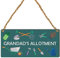 Personalised Wooden Allotment Hanging Garden Sign with Grandad's, Dad's, or Mum's Name - Gift for Father's Day or Birthday Plaque for the Green-Thumbed Enthusiast in Your Life (MDF WOOD)