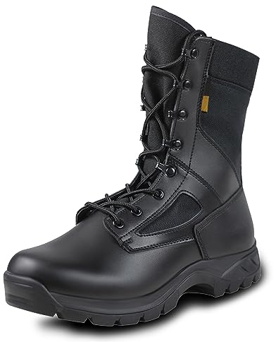 LUDEY Anfibi Militari Uomo Leggeri Stivali Tattici Stivaletti da Combattimento Deserto Traspiranti Durevoli Scarpe da Lavoro Nero 38EU