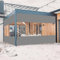 Ezcasch 2.25x3m Plane mit Ösen Wasserdicht Transparent - Outdoor 0.45mm Plane Durchsichtig Winddicht Pavillonplane Klarsicht Schutzplane für Pergola Veranda Gazebo (Höhe x Breite, Grau)