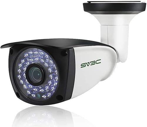SV3C 5MP Telecamera Esterno PoE Bullet con Rilevamento Uomo/Veicolo, Telecamera IP Esterno Impermeabile IP66, Visione Nottura IR 30m, audio bidirezionale, slot per schede micro SD
