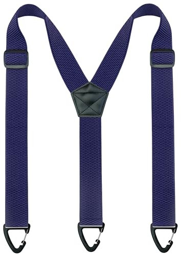 JEMYGINS Herren Outdoor Hosenträger Y-Typ längenverstellbar mit Dreieckige Anti-Rutsch-Schnalle Navy blau