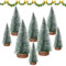 YANXINKE 8 Stück Mini Weihnachtsbaum Künstlicher,Kiefernbaum mit Holzsockel,Mini Grün Tannenbaum,Weihnachts Baum klein,Künstlicher Weihnachtsbaum Miniatur,Christmasbaum Mini Grün