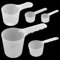 Lot de 5 cuillères doseuses de 100 ml, 70 ml, 50 ml, 40 ml, 20 ml, doseur de lessive en plastique transparent pour lait en poudre, poudre de protéine, farine, fournitures de cuisine