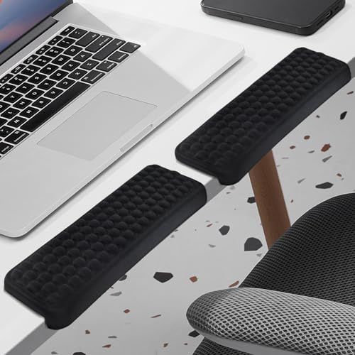 Handballenauflage Tastatur, 2-teiliges L-förmiges Ergonomisches Tastatur Handauflage, Memory-Schaumstoff Armauflage Schreibtisch, 30 x 10 cm, Anti Rutsch, für Büro, Spiele & langes Tippen