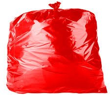 50 bolsas de basura de 99 cm, color rojo, 45 x 73 x 99 cm, 140 g.