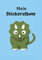 Mein Stickeralbum: Motiv Dino | Hellblau | Blanko | Permanent | DIN A4 | Geschenkidee