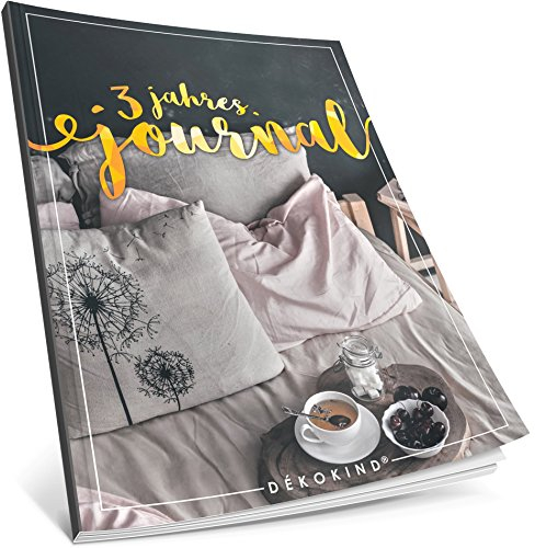 Dékokind® 3 Jahres Journal: Ca. A4-Format, 190+ Seiten, Vintage Softcover • Dicker Jahreskalender, Tagebuch für Erwachsene, Kalenderbuch • ArtNr. 43 Frühstück • Ideal als Geschenk