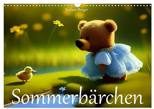 Sommerbärchen (Wandkalender 2026 DIN A3 quer), CALVENDO Monatskalender: Ein Sommer mit den kleinen Bärchen in niedlichen Bildern liebevoll gestaltet. (CALVENDO Tiere)