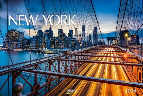 New York 2024: Großer Foto-Wandkalender mit Bildern aus der Metropole in den USA. Travel Edition mit Jahres-Wandplaner. PhotoArt Panorama Querformat: 58x39 cm.