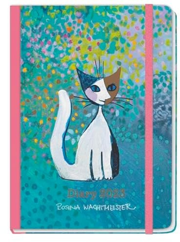 Rosina Wachtmeister Journal A5 Taschenkalender 2023. Schön illustrierter Buch-Kalender mit Punktraster, Gummiband und Lesebändchen. Terminkalender 2023 mit 224 Seiten.