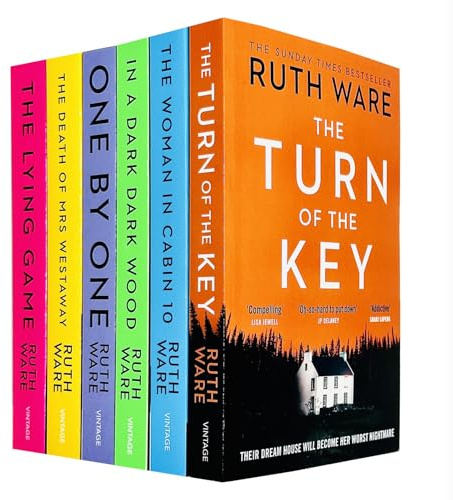 Ruth Ware Collection 6 Books Set (The Turn of the Key, The Woman in Cabin 10, In a Dark Dark Wood, One by One, The Death of Mrs Westaway, The Lying Game)