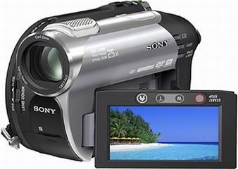 Sony DCR-DVD306 Camcorder (DVD, 25-Fach Opt. Zoom, 6,9 cm (2,7 Zoll) Display)