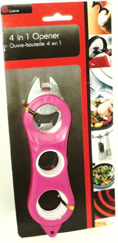 Kitchen 4 in 1 Bottle Opener Pink