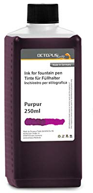 Füllhaltertinte in praktischer Nachfüllflasche,Schreibtinte für Füllhalter,Füllertinte,Kalligraphie Tinte in Purpur 250ml