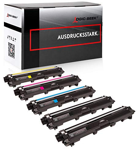Logic-Seek 5X Toner kompatibel für TN241 TN245 Multipack 2X BK 1x CMY für Brother DCP-9015CDW HL-3142CW MFC-9140CDN MFC-9332CDW