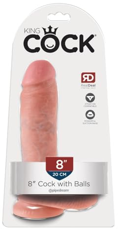 Pipedream King Cock with Balls, Flesh, 8 Inch