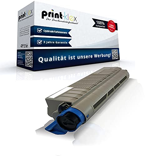 Print-Klex Tonerkartusche kompatibel mit Oki C9655DN C9655HDN C9655HDTN C9655N C9655Series C 9655 DN C 9655 HDN C 9655 HDTN C 9655 N C 9655 Series Black Schwarz BK K - Eco Office Serie