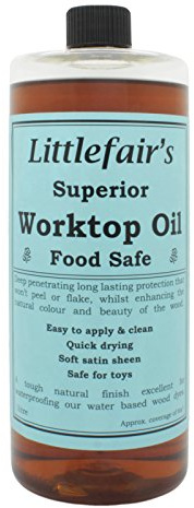 Littlefair’s Worktop Oil 5ltr - All Round Protection & Food Safe Wood Oil - Kitchen Worktop Oil with Easy Apply & Quick Dry Formula - Wooden Worktop Oil for a Beautiful Satin Sheen - All Wood Types