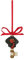 THUN - Chiave Portafortuna con Cappello di Laurea e Coccinella da Appendere - Bomboniera - Formato Mini - Ceramica - 3,5 x 1,5 x 6,2 cm