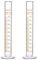 StonyLab 2-Paquet Cylindre Gradué en Verre Borosilicaté, Glass Graduated Cylinder - 100ml