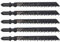 Jigsaw Blades MASO 5 PCS T111C T-Shank Jig Saw Blade Universal Jig Blade Assortment for Cutting Metal Wood PVC and More - fit Bosch, Dewalt, Hitachi, Makita, Festool etc