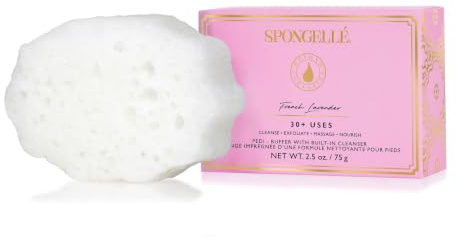 Spongellé Pedi-Buffer - Cleanse, Exfoliate & Polish Feet - French Lavender