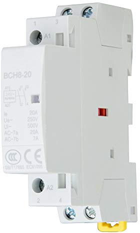 20A AC-Schütz 24V 1NO 1NC 2P Haushalt Schütz DIN-Schienenmontage 50Hz/60Hz
