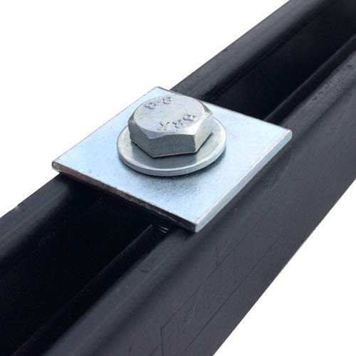 Direct Channel M8 Square Plate Washer - Bright Zinc Plated (BZP) - 3mm Thick - Mild Steel - 40x40mm - Box of 100