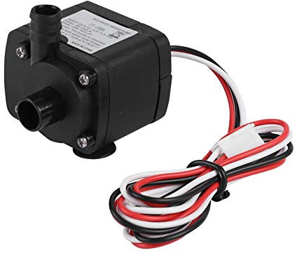 Annadue Pompa Acqua Raffreddamento, 300L / H Flusso d'Acqua Dissipazione del Calore Mini DC Pump Silenziosa 12V