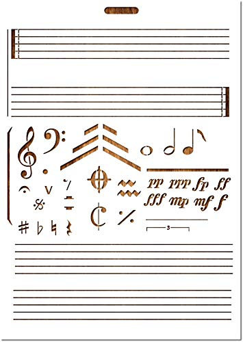 Mylar-Kunststofftasche im Format A4 (21 x 29,7 cm): Symbole und Notenelemente