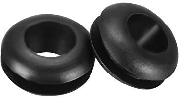 sourcing map Rubber Grommets 6mm Dia. Wire Gasket Ring for Hole Plug Cable, Black 50 Pieces