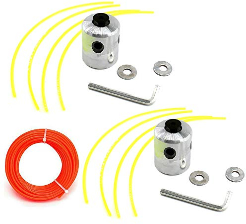 AISEN Alu Mähkopf Fadenspule Aluminium Fadenkopf für Benzin Motorsense Rasentrimmer Freischneider mit 4 Faden