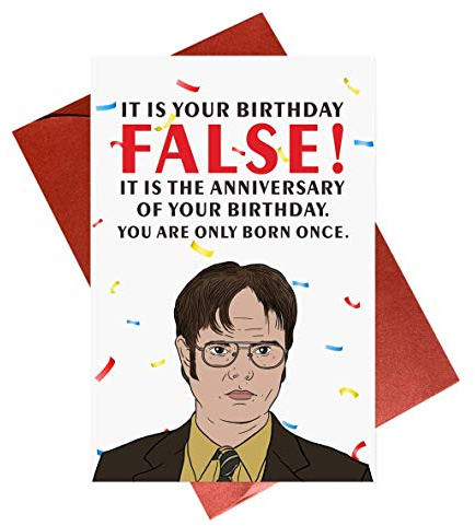 Carte d'anniversaire Dwight Schrute pour elle et lui