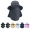 TMEOG Sombrero para el Sol Hombre Mujer Gorra Nuca Protección UV Solar con Protector de Cuello, Sombrero Pescador de Pesca Trekking Senderismo Safari Verano(Pescador_Gris Oscuro)
