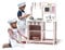 Toys Cocina de Madera para niños con Accesorios - Rosa - Cocinita de Juguete para niños y niñas