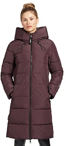 khujo Damen Mantel JILIAS2 kurz Steppjacke Winterjacke Zwei-Wege-Reißverschluss Kapuze