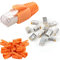Greluma 12 Piezas Conectores RJ45 blindados de metal CAT6 Enchufe modular-Cat 6 FTP 8P8C Red RJ45 Cable Crimp Conector Ethernet (orificio de cable de 1,2 mm/0,047) con botas de alivio de tensión