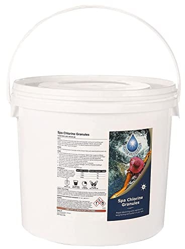 WedDecor Chlorine Granules for Hot Tub and Swimming Pool 5kg, Water Treatment for Rapid Disinfecting & Cleaning Premium Grade Stabilised Chlorine Granules Clear Water of Hot Tub Spa Swimming Pool