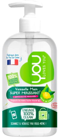 You – Liquide Vaisselle Pompe Citron (500mL) – Liquide vaisselle Ecocert