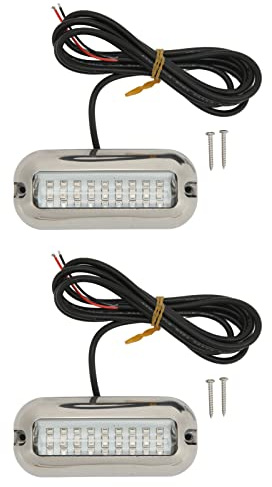Buachois 2uds LED Luces para Barcos, 3,5 W luz de navegación para Barco,Luces LED de señal LED para Vela Marina, IP68, Resistente al Agua, lámpara Sumergible para Barcos, Pesca, Yates