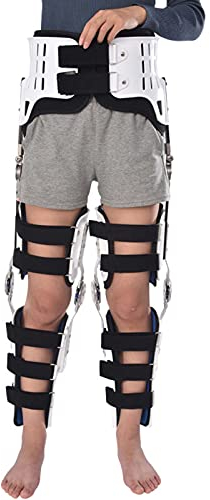 Hüft- und Knie-Knöchel-Orthese, Knie-Knöchel-Feststütze Beinorthese Kniestütze für Femurfraktur Lähmung der unteren Extremitäten für orthopädische Reha,A