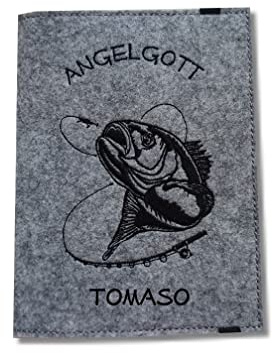 Hülle für den Angelpass/Angelschein personalisierbar *Angelgott*