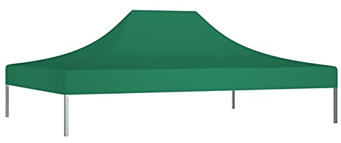 Gecheer Pavillondach Pavillon Partyzelt Gartenzelt Dachplane Ersatzdach Ersatz Dach Plane Pavillonplane Wasserbeständig 4x3 m Grün